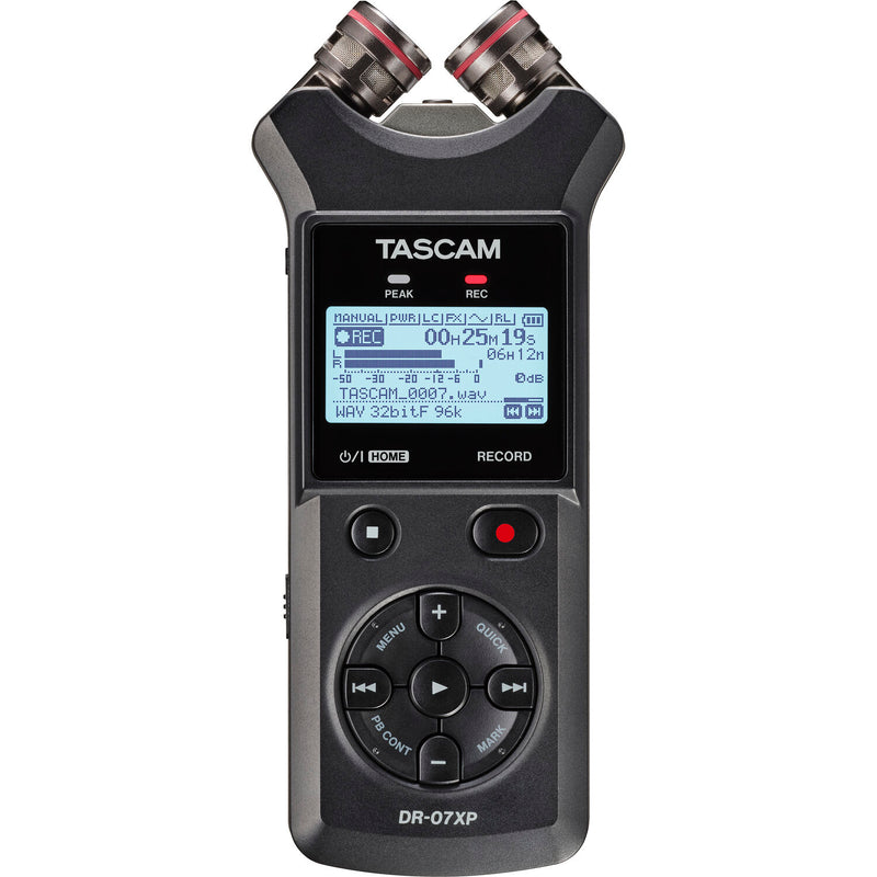 Grabadora digital de audio estéreo, 32-bit Float, Tascam DR-07XP