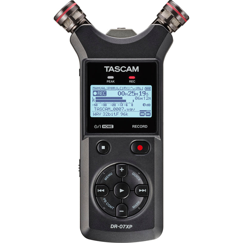 Grabadora digital de audio estéreo, 32-bit Float, Tascam DR-07XP