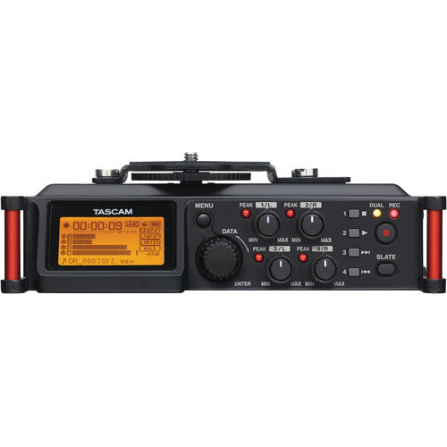 Grabadora de audio Tascam DR-70D — 4 Pistas XLR para Video DSLR | Audio Profesional