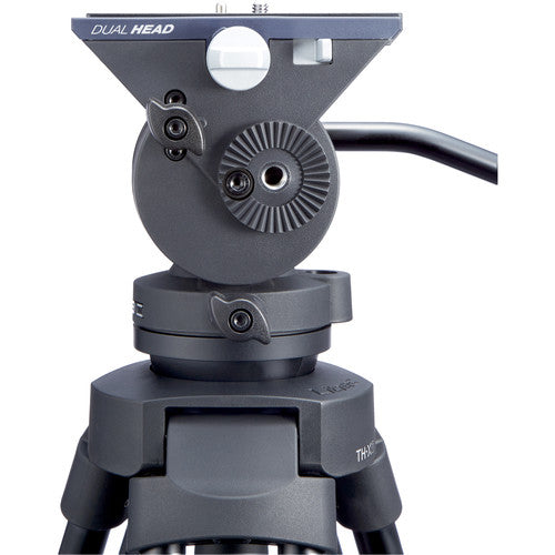 Trípode con sistema de cabezal fluido Libec TH-X | 65mm hasta 4kg | Compatible con Sachtler y Manfrotto