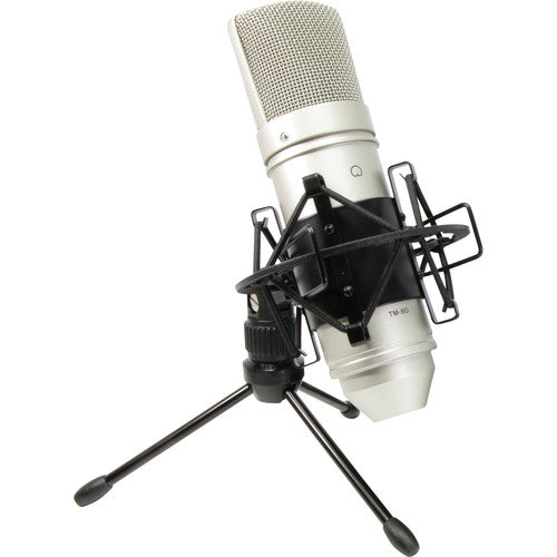 Tascam TM-80 Micrófono Condensador Diafragma Grande | XLR, Cardioide con Kit Completo