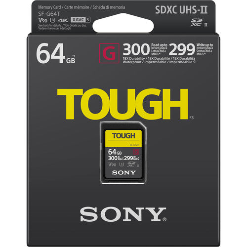 Tarjeta de memoria Sony SDXC Tough 64GB 299mb/s escritura