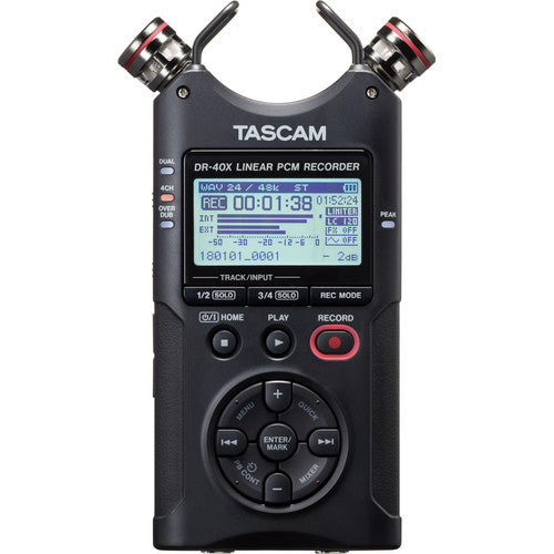 TASCAM DR-40X | Grabador Portátil de Audio 4 Pistas XLR 96kHz/24bit
