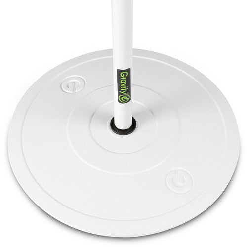 Soporte Gravity para micrófono con base plato (blanco)