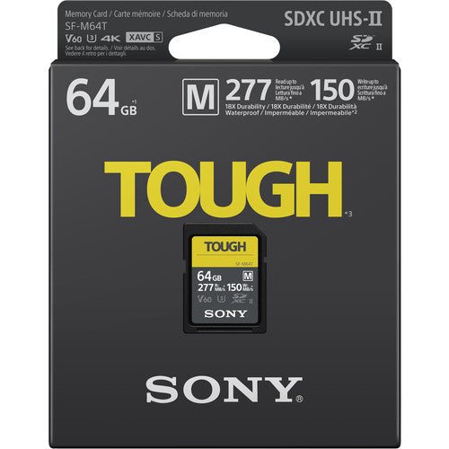 Tarjeta de memoria Sony SDXC TOUGH 64 GB V60 150mb/s
