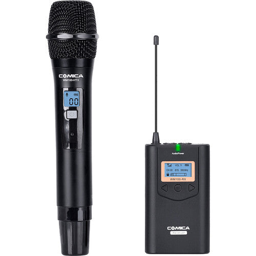 Micrófono inalámbrico de mano para montaje en cámara Comica Audio CVM-WM100H