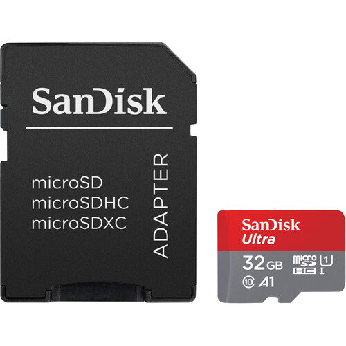 Tarjeta de memoria microSDHC SanDisk Ultra UHS-I de 32 GB con adaptador SD
