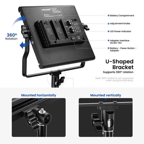 Kit de luz led bicolor regulable NL-660 Neewer | Con estuches