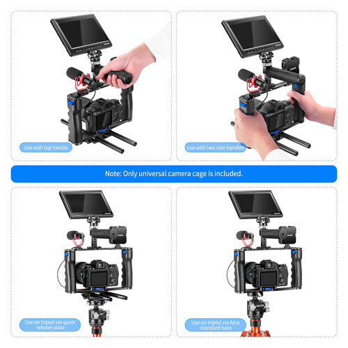 Jaula Universal Neewer VS107 | Aluminio CNC para DSLR y Mirrorless