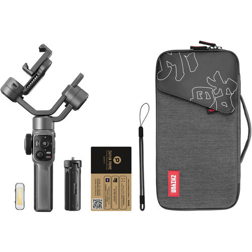 Zhiyun Smooth 5S Combo Gris | Gimbal 3 Ejes para Smartphone con Luz LED y Control Total