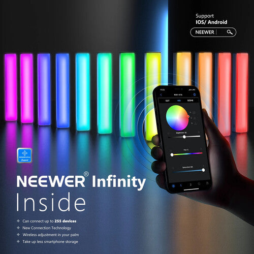 Neewer RGB1 | Barra LED RGB 10W Recargable | CRI98+ | 17 Escenas | App Control 50m