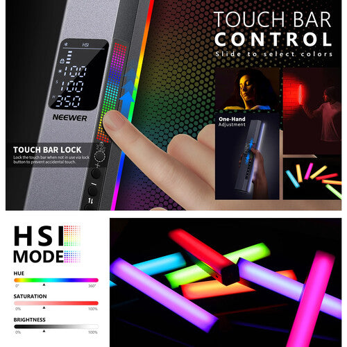 Barra Luz LED Neewer RGB Control Táctil Iluminación Video | Lumina PhotoVideo