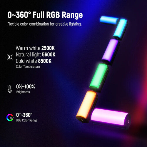 Neewer TL96 | Mini Barra LED RGB 6W Magnética | 2500-8500K | 20 Efectos FX | Bolsillo