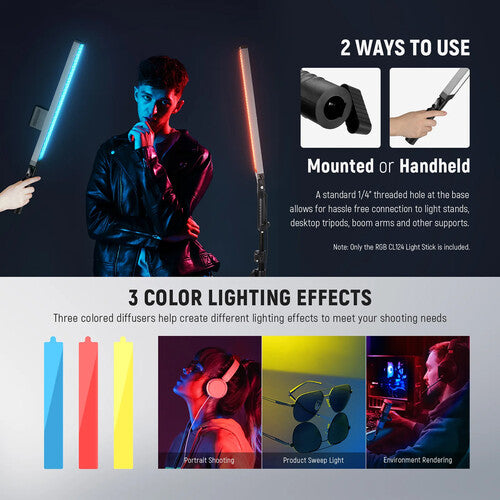Neewer BH20B | Pack 2 Barras LED Bicolor 21W | CRI97+ | Control 2.4G | Soportes Incluidos