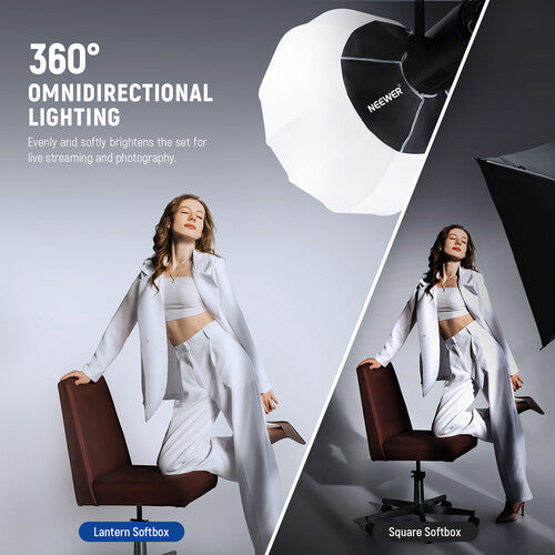 Softbox de linterna de liberación rápida 360° Neewer NS20L | Difusor de luz | Montura Bowens