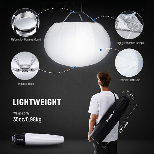 Softbox tipo linterna NS26L 65cms Neewer. Montura bowens