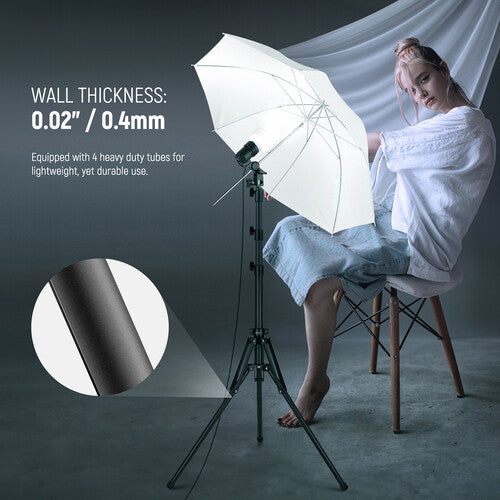 Pedestal Neewer Metal para Luminaria | Altura 190cm, hasta 3kg, con Funda de Transporte