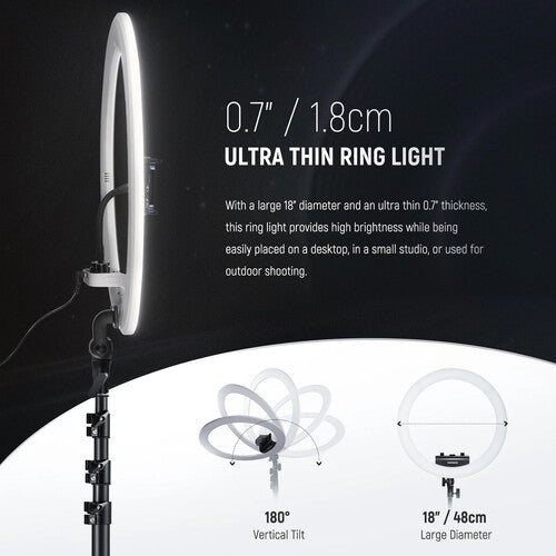 Neewer RP18B-PRO | Aro de Luz Bicolor 18" | CRI97+ | App Bluetooth | Kit con Pedestal