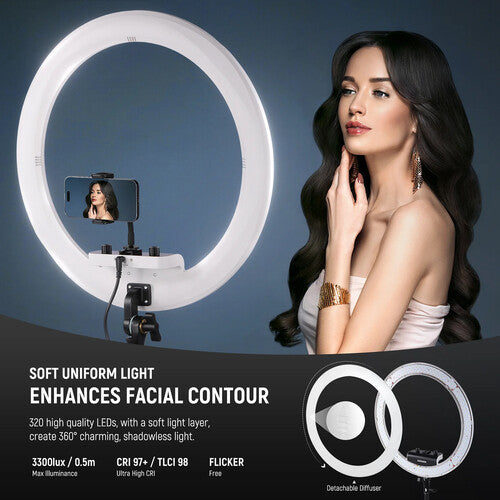 Neewer RP18B-PRO | Aro de Luz Bicolor 18" | CRI97+ | App Bluetooth | Kit con Pedestal