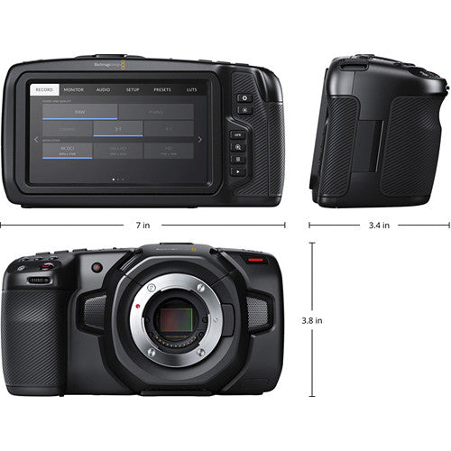 Cámara Blackmagic Pocket Cinema 4K | Sensor MFT, RAW Nativo y 13 Stops | Solo cuerpo