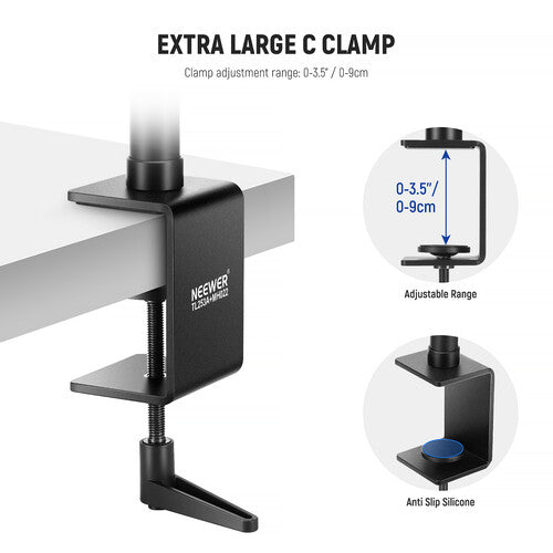 Brazo articulado de mesa Neewer TL253A + MH022 para cámara y smartphone
