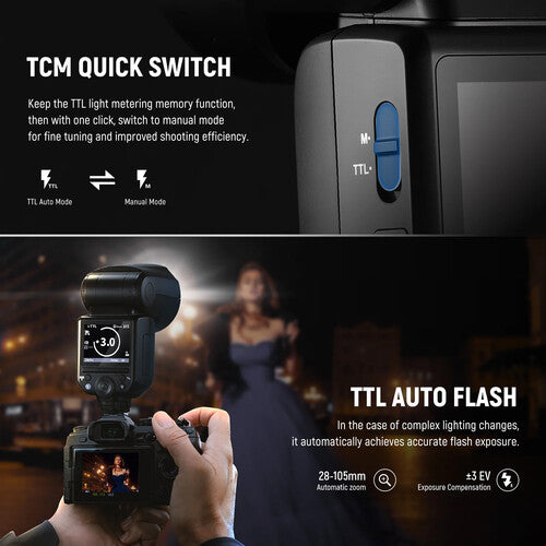 Flash de cabeza redonda Z2-S 2.4G TTL Speedlite compatible con Sony