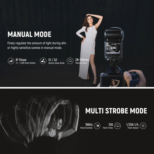 Flash de cabeza redonda Z2-S 2.4G TTL Speedlite compatible con Sony