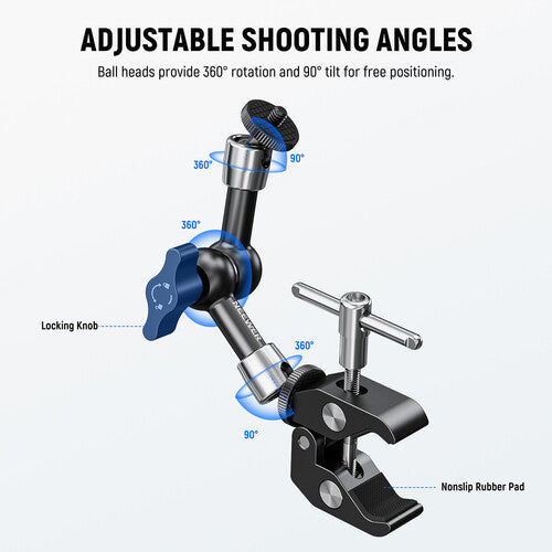 Brazo Mágico Articulado Neewer ST25c 25cm | Tornillo 1/4" y 360°