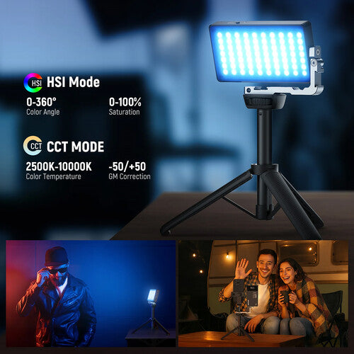 Neewer SL90 | Panel LED RGB-CCT 12W Recargable | CRI97+ | 18 Modos | Streaming y Vlog