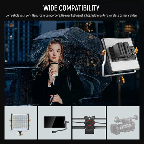 Kit Neewer Cargador Doble + 2 Baterías NP-F970 7800mAh para Luces y Cámaras