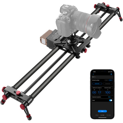 Slider Motorizado Neewer 31.5" Fibra de Carbono | Control Remoto y Panorama 120°