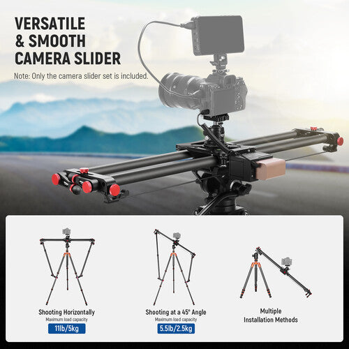 Slider Motorizado Neewer 31.5" Fibra de Carbono | Control Remoto y Panorama 120°