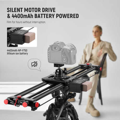 Slider Motorizado Neewer 31.5" Fibra de Carbono | Control Remoto y Panorama 120°