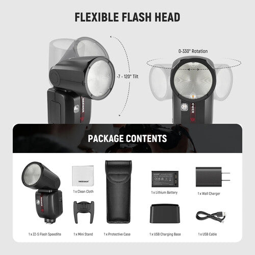 Flash de cabeza redonda Z2-S 2.4G TTL Speedlite compatible con Sony