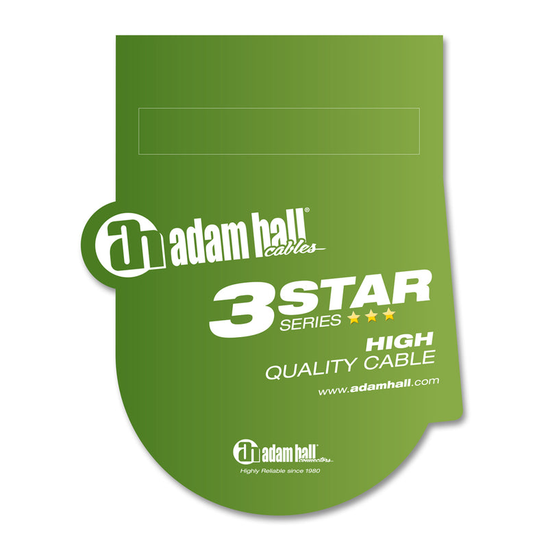 Cable Balanceado XLR (M) a Jack TRS Adam Hall® | 6m para Estudio y Escenario