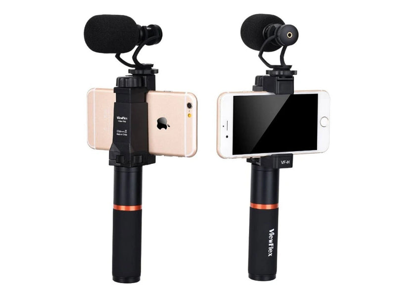 Kit de micrófono boom Comica Audio con handle de agarre para teléfonos inteligentes