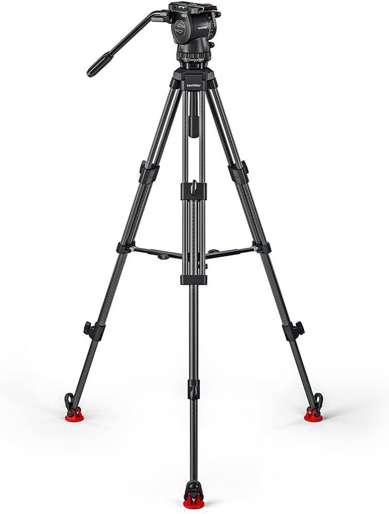 Trípode aluminio Sachtler 0473 con cabezal fluido FSB-6 hasta 8 kgs.