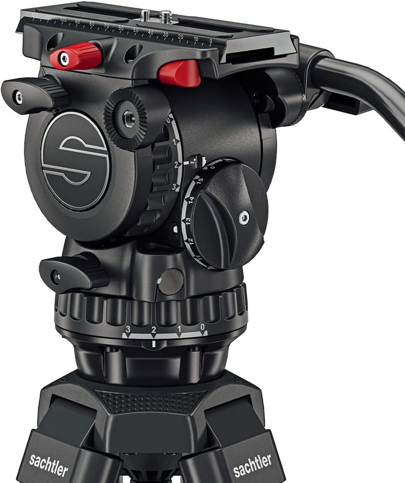 Trípode aluminio Sachtler 0473 con cabezal fluido FSB-6 hasta 8 kgs.