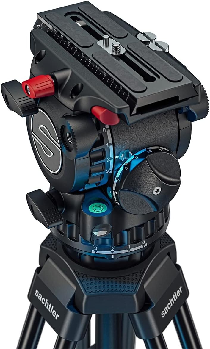Trípode aluminio Sachtler 0473 con cabezal fluido FSB-6 hasta 8 kgs.