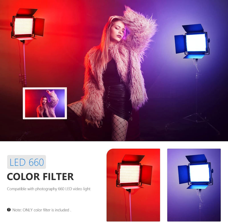 Pack 8 Filtros de Gel de Color para Luz LED Neewer NL660