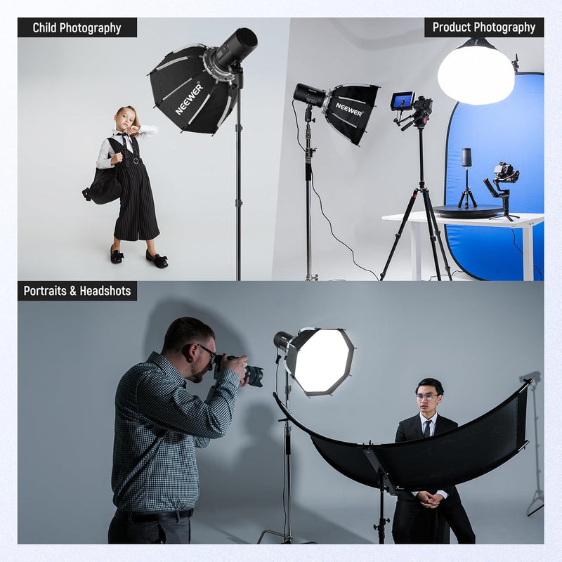 Softbox Neewer octagonal NS1P | 45 cm | Montura Bowens