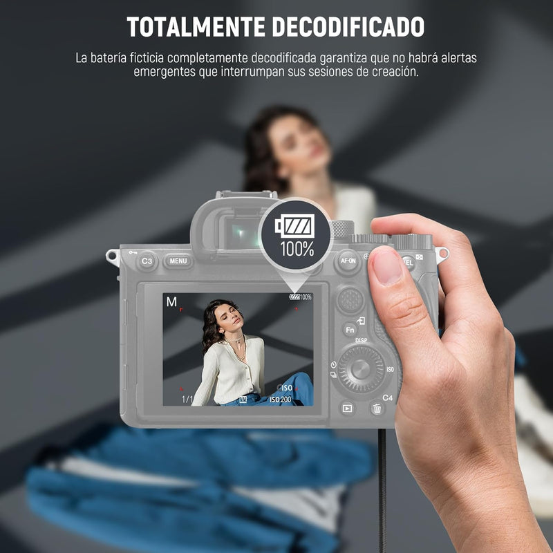 Batería Dummie Neewer TC-FZ100 para cámara Sony (compatible FZ100)