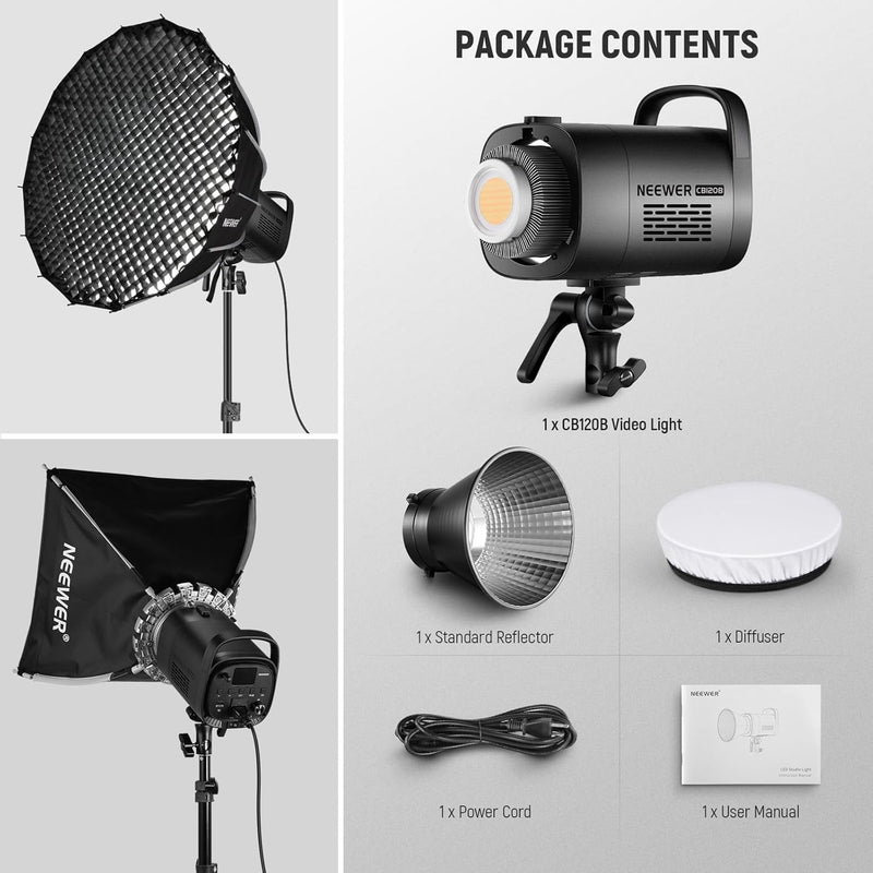 Luz COB Neewer CB120B | 120W Bi-Color | Montura Bowens