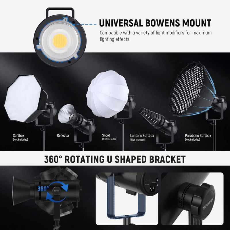 Luz COB Neewer CB200B 210W Bi-Color Iluminación Estudio