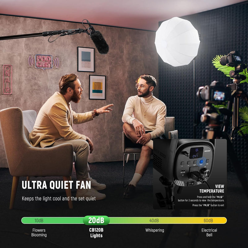 Luz COB Neewer CB120B | 120W Bi-Color | Montura Bowens