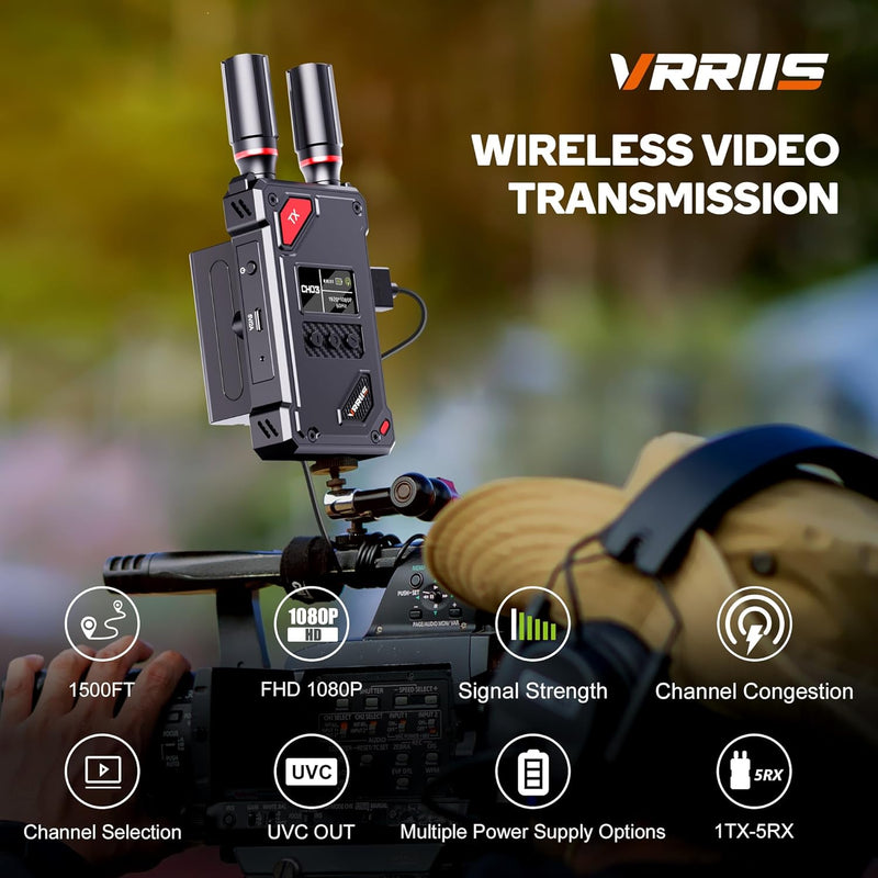 Set video inalámbrico HDMI para cámara 1080p VRRISS WL087