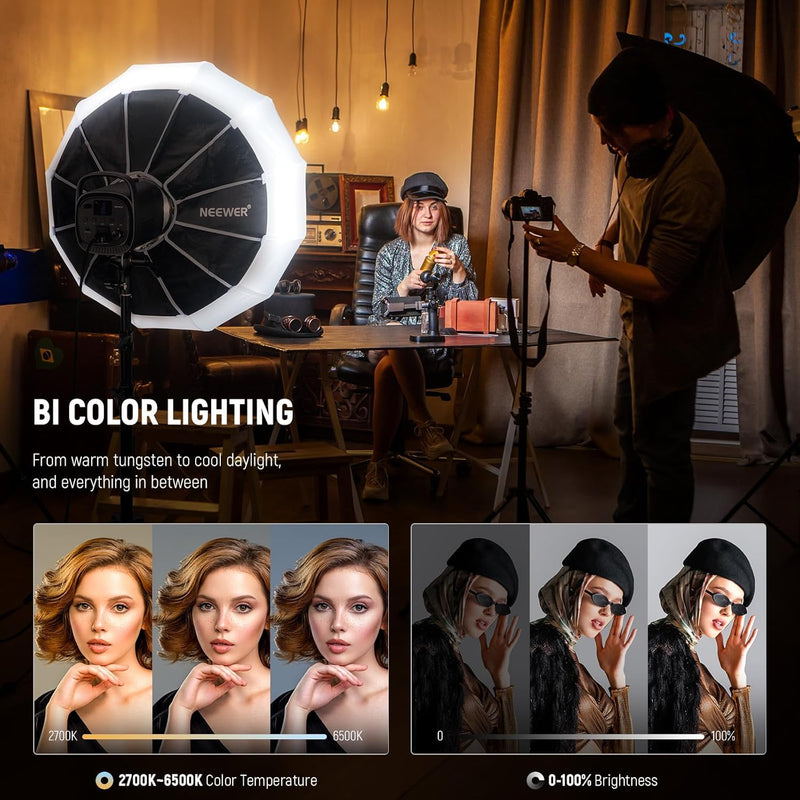 Luz COB Neewer CB120B | 120W Bi-Color | Montura Bowens