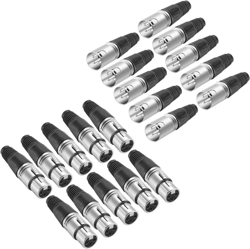 Set Conectores XLR 3 Pines Neewer 20 Piezas | Macho y Hembra tipo soldadura