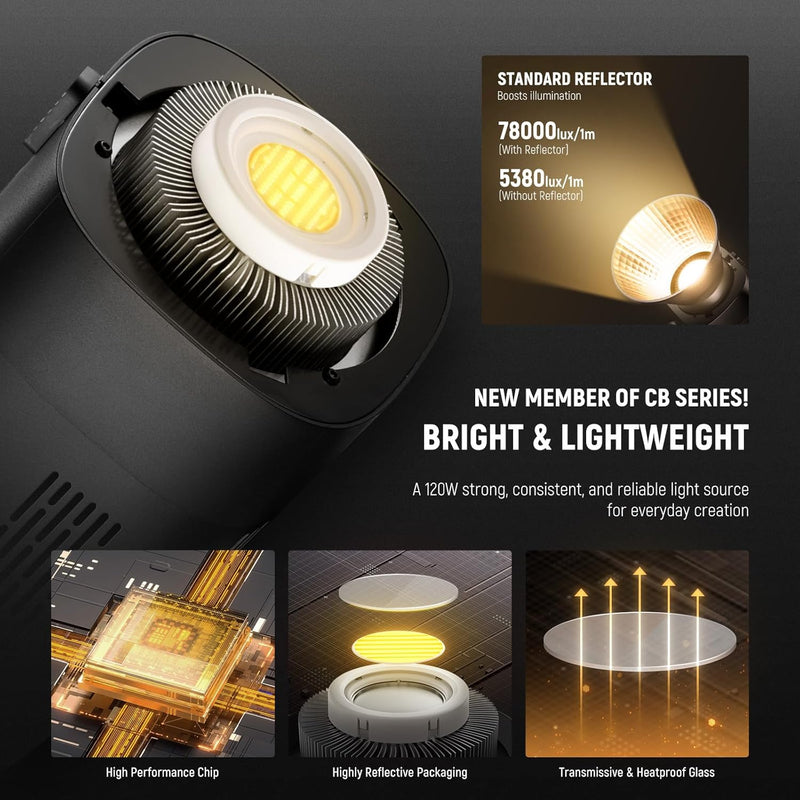 Luz COB Neewer CB120B | 120W Bi-Color | Montura Bowens