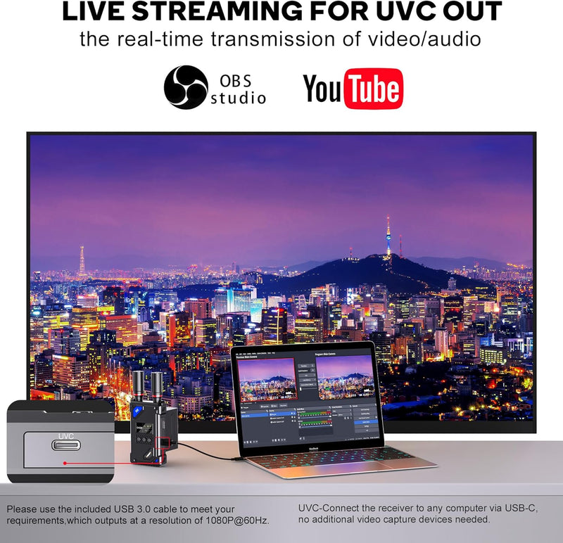 Set video inalámbrico HDMI para cámara 1080p VRRISS WL087
